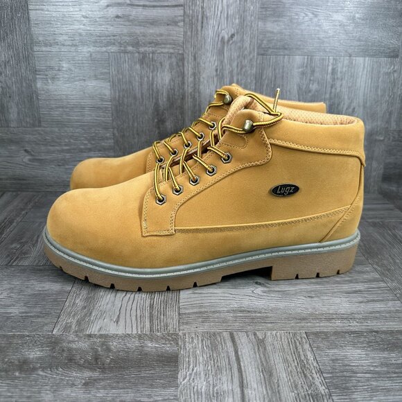 Lugz Mantle Mid Boots Mens 7.5 Wheat New Synthetic Nubuck Work Casual MMAXK-7660 main image 3